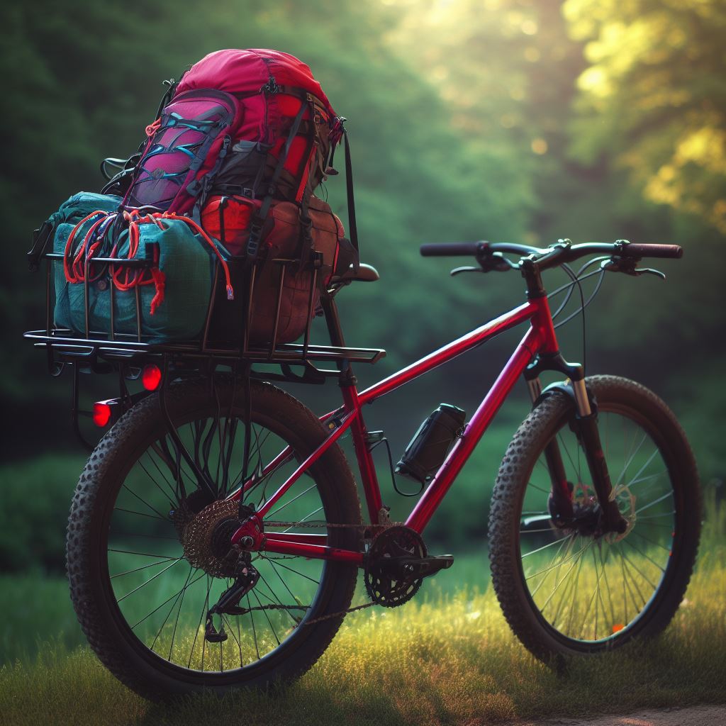 how to attach backpack to rear bike rack