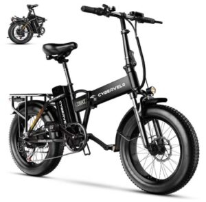 Cybervelo 80 Miles Max Range Folding Electric Bike