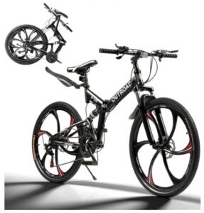 Omelaza Folding Mountain Bike with High Carbon Steel