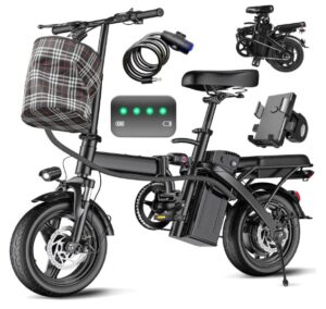 LELEKUAI 3-Level Pedal Assist Folding Bike